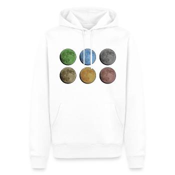 Mood of the Moon - Men’s Premium Organic Hoodie - white - Front - Nico (187cm)