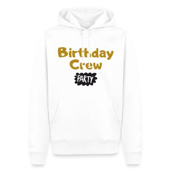 Birthday Crew - Männer Premium Bio Hoodie - Weiß - Vorne - Nico (187cm)