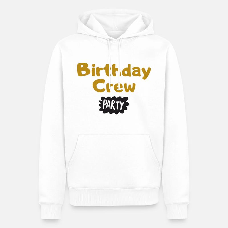 Équipe d’anniversaire - Sweat à capuche Premium bio Homme - blanc