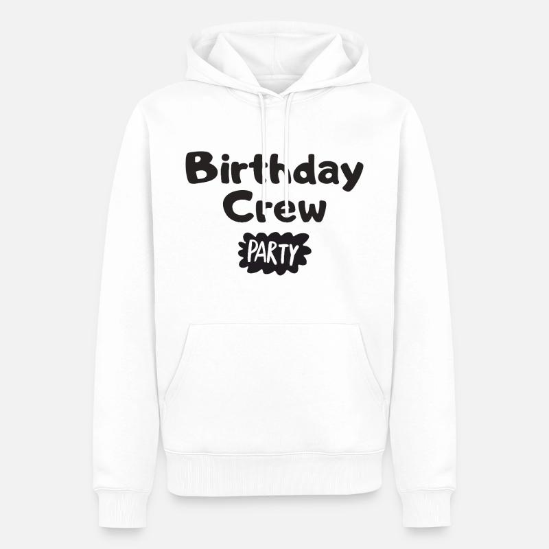 Équipe d’anniversaire - Sweat à capuche Premium bio Homme - blanc