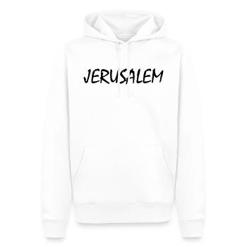 jerusalem - Männer Premium Bio Hoodie - Weiß - Vorne - Nico (187cm)