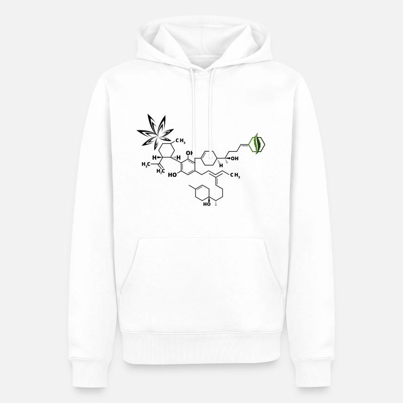Canna soin - Sweat à capuche Premium bio Homme - blanc