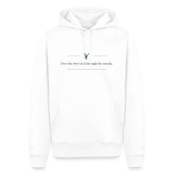 Au-dessus de la rivière et à travers les bois - Sweat à capuche Premium bio Homme - blanc - Devant - Nico (187cm)