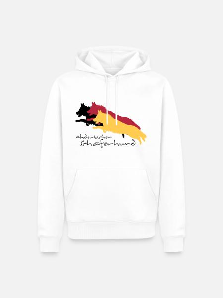 altdeutscher schäferhund - Männer Premium Bio Hoodie - Weiß
