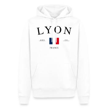 Lyon Frankreich – Urlaub Souvenir & Geschenk - Männer Premium Bio Hoodie - Weiß - Vorne - Nico (187cm)
