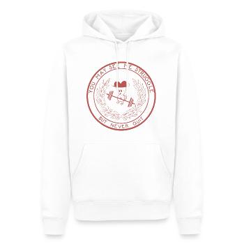 Kettleboy rost - Männer Premium Bio Hoodie - Weiß - Vorne - Nico (187cm)