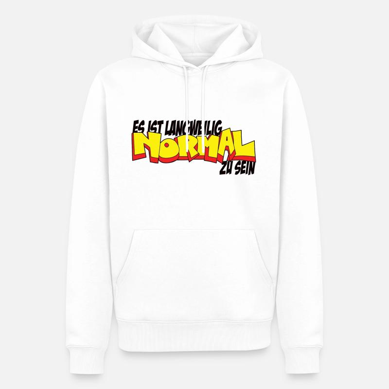 C’est ennuyeux d’être normal - Sweat à capuche Premium bio Homme - blanc