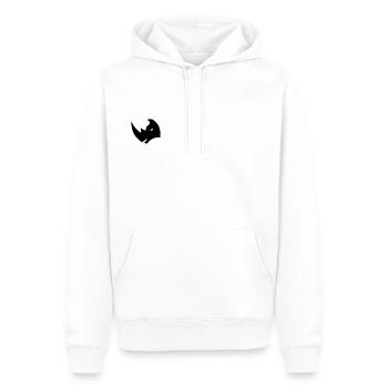 Logo de la tête de rhinocéros - Sweat à capuche Premium bio Homme - blanc - Devant - Nico (187cm)
