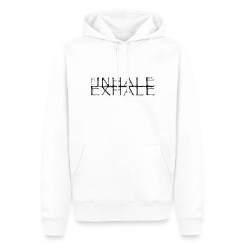 Yoga Zen Inhale Exhale - Sweat à capuche Premium bio Homme - blanc - Devant - Nico (187cm)