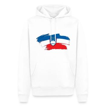 Slowenien Balkan Slovenija Flagge - Männer Premium Bio Hoodie - Weiß - Vorne - Nico (187cm)