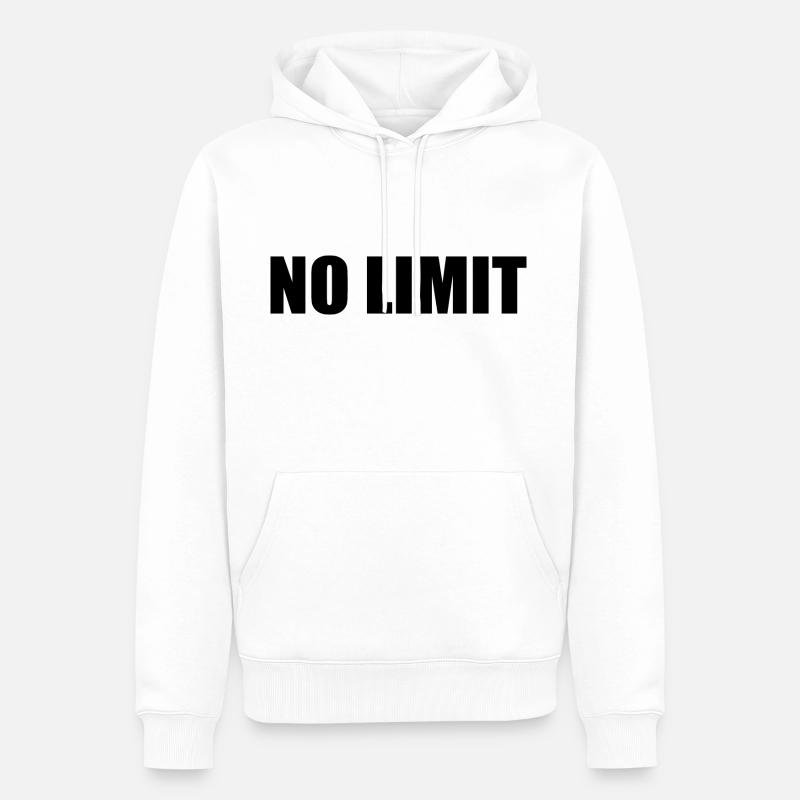 No limit - Sweat à capuche Premium bio Homme - blanc