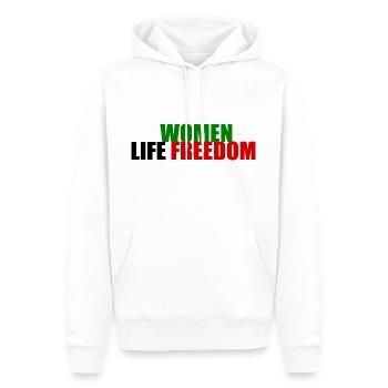 Women life freedom - Sweat à capuche Premium bio Homme - blanc - Devant - Nico (187cm)