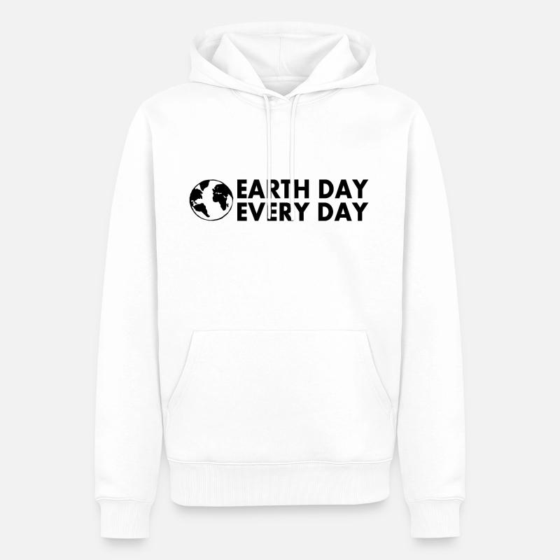 Earth day every day - Männer Premium Bio Hoodie - Weiß