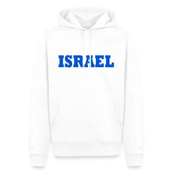 Israël - Sweat à capuche Premium bio Homme - blanc - Devant - Nico (187cm)