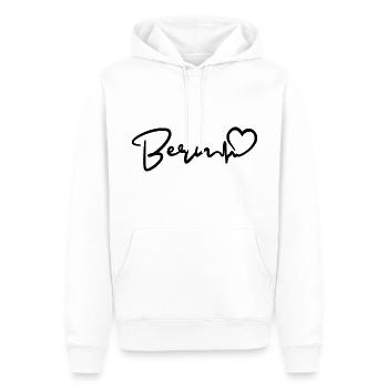 Bern Heartbeat - Men’s Premium Organic Hoodie - white - Front - Nico (187cm)
