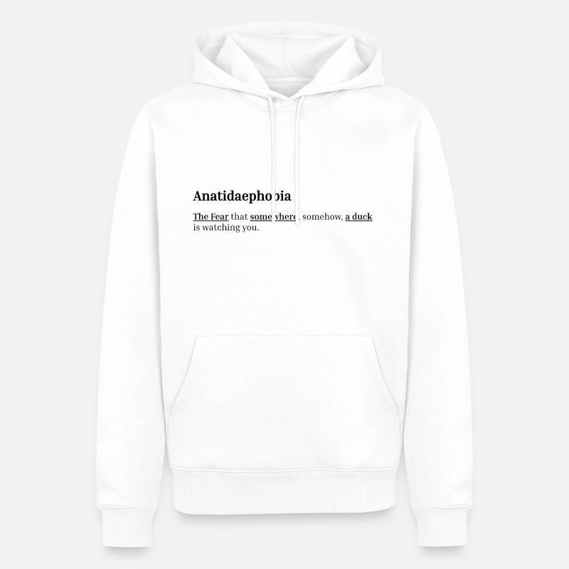 Anatidaephobia - Männer Premium Bio Hoodie - Weiß