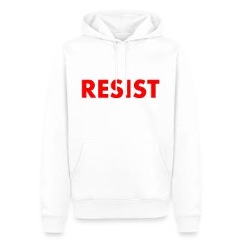 Resist - Männer Premium Bio Hoodie - Weiß - Vorne - Nico (187cm)
