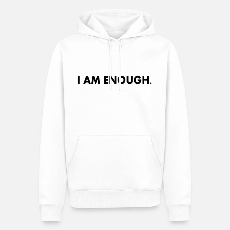 I am enough - Männer Premium Bio Hoodie - Weiß