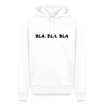 Bla Bla Bla-Lustiges Geschenk - Männer Premium Bio Hoodie - Weiß - Vorne - Nico (187cm)