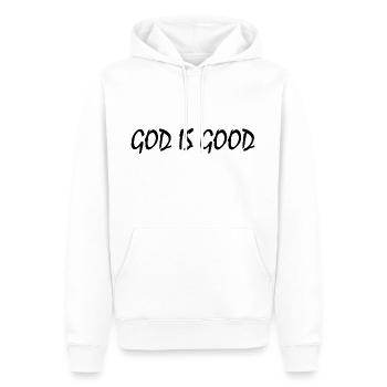 God is good - Sweat à capuche Premium bio Homme - blanc - Devant - Nico (187cm)