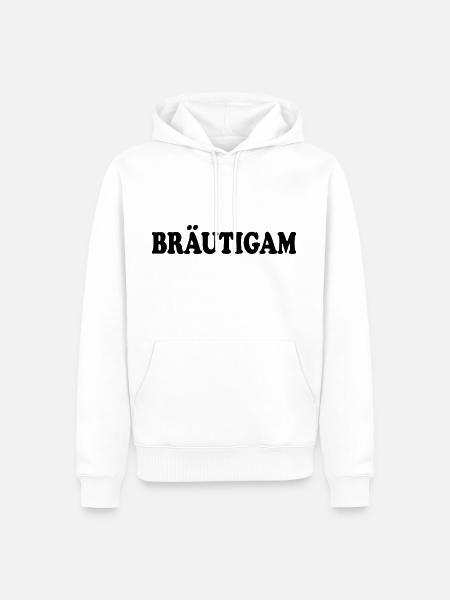 bräutigam - Männer Premium Bio Hoodie - Weiß
