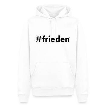 Frieden - Männer Premium Bio Hoodie - Weiß - Vorne - Nico (187cm)