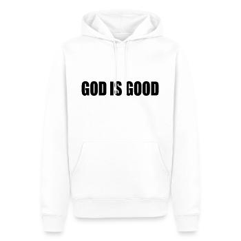 God is good - Sweat à capuche Premium bio Homme - blanc - Devant - Nico (187cm)