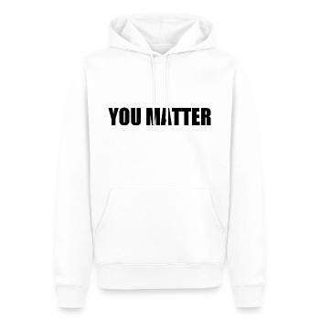 You matter - Männer Premium Bio Hoodie - Weiß - Vorne - Nico (187cm)