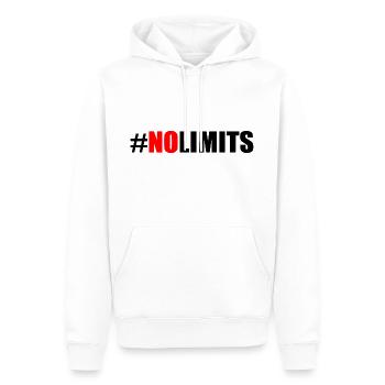 No limits - Männer Premium Bio Hoodie - Weiß - Vorne - Nico (187cm)