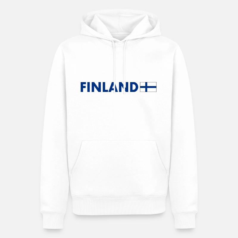 Finnland - Männer Premium Bio Hoodie - Weiß
