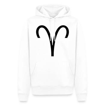 Sternzeichen: Widder - Männer Premium Bio Hoodie - Weiß - Vorne - Nico (187cm)