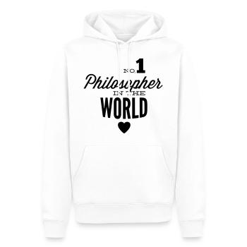 Best philosopher of the world - Men’s Premium Organic Hoodie - white - Front - Nico (187cm)