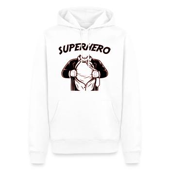 Super héros costume carnaval super héros - Sweat à capuche Premium bio Homme - blanc - Devant - Nico (187cm)