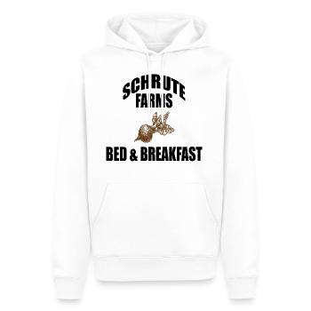 Schrute Farms - Bed and Breakfast - Logo - The Off - Men’s Premium Organic Hoodie - white - Front - Nico (187cm)
