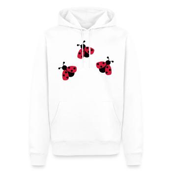 Coccinelle - Sweat à capuche Premium bio Homme - blanc - Devant - Nico (187cm)