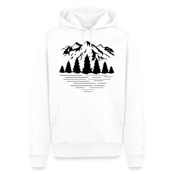 mountains - Men’s Premium Organic Hoodie - white - Front - Nico (187cm)