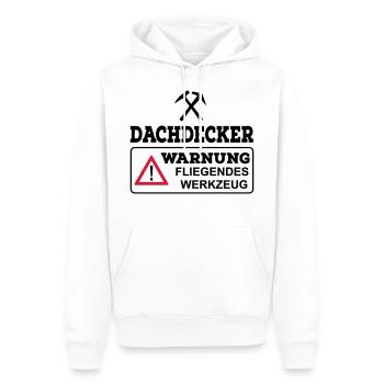 Couvreurs - Sweat à capuche Premium bio Homme - blanc - Devant - Nico (187cm)