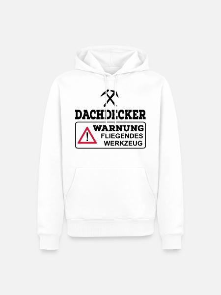 Dachdecker - Männer Premium Bio Hoodie - Weiß