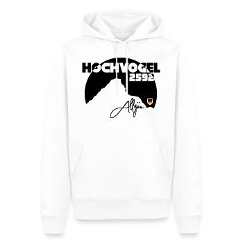 Hochvogel Berg Allgäu Alpen Bayern Tirol Wandern - Männer Premium Bio Hoodie - Weiß - Vorne - Nico (187cm)