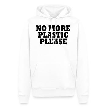 No more plastic - Sweat à capuche Premium bio Homme - blanc - Devant - Nico (187cm)