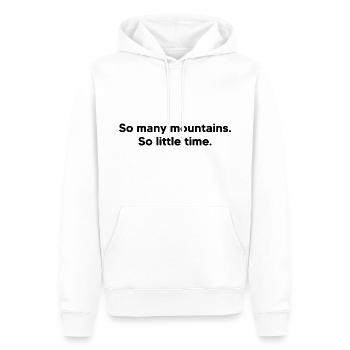 Alpiniste Alpiniste Alpin Randonnée en montagne Temps de montagne - Sweat à capuche Premium bio Homme - blanc - Devant - Nico (187cm)