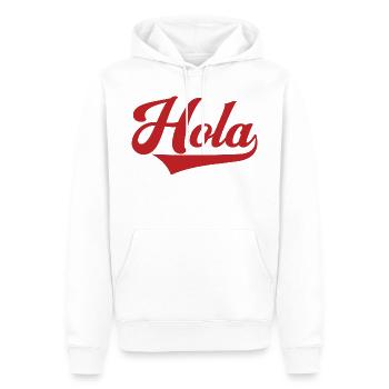 Hola Spanisch Hallo Hawaii Hawaiian Pride Mexikanisch - Männer Premium Bio Hoodie - Weiß - Vorne - Nico (187cm)