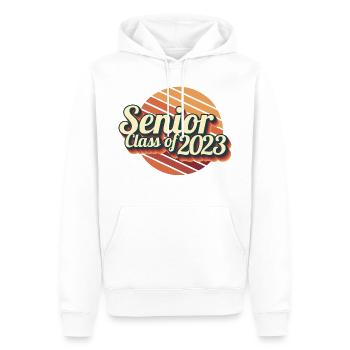 Cadeau de fête de remise des diplômes rétro de la classe senior de 2023 - Sweat à capuche Premium bio Homme - blanc - Devant - Nico (187cm)