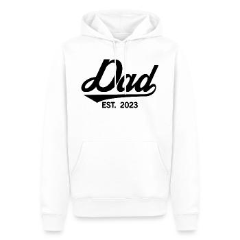 2023, Dad To Be, Schwangerschaftsankündigung - Männer Premium Bio Hoodie - Weiß - Vorne - Nico (187cm)