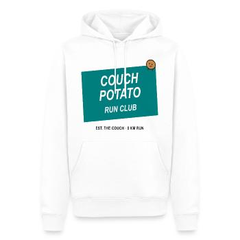 Couch Potato Laufclub - Männer Premium Bio Hoodie - Weiß - Vorne - Nico (187cm)