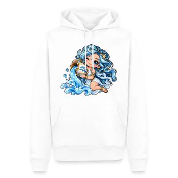 Wassermann Sternzeichen Frauen Kawaii - Männer Premium Bio Hoodie - Weiß - Vorne - Nico (187cm)