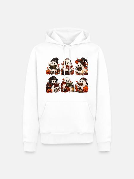 Cute Ghost - Männer Premium Bio Hoodie - Weiß