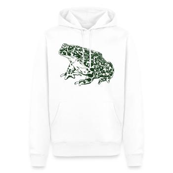 Krötenfrosch Grafik Aquatische Amphibienfrosch Liebhaber - Männer Premium Bio Hoodie - Weiß - Vorne - Nico (187cm)