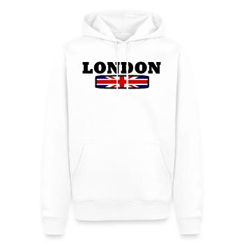 London - Männer Premium Bio Hoodie - Weiß - Vorne - Nico (187cm)