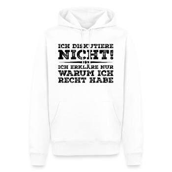 I'm Not Arguing - Männer Premium Bio Hoodie - Weiß - Vorne - Nico (187cm)